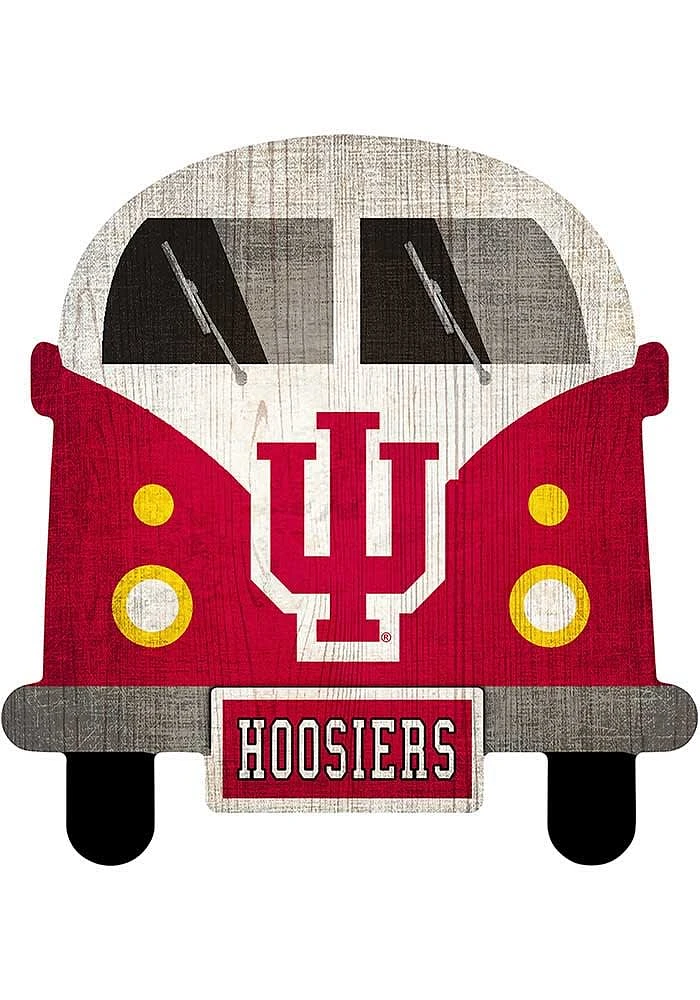 Indiana Hoosiers Team Bus Sign - Red