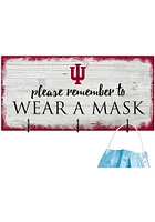 Indiana Hoosiers Please Wear Your Mask Sign - Red