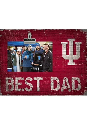 Indiana Hoosiers Best Dad Clip Picture Frame - Red