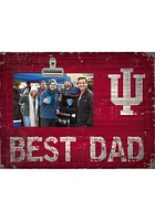 Indiana Hoosiers Best Dad Clip Picture Frame - Red