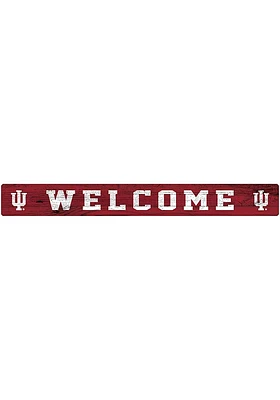 Indiana Hoosiers Welcome Strip Sign - Red