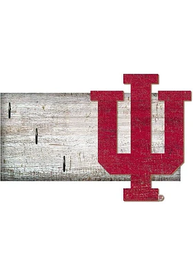 Indiana Hoosiers Key Holder Sign - Red