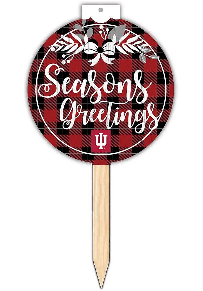 Indiana Hoosiers Seasons Greetings Sign - Red