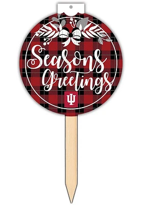 Indiana Hoosiers Seasons Greetings Sign - Red