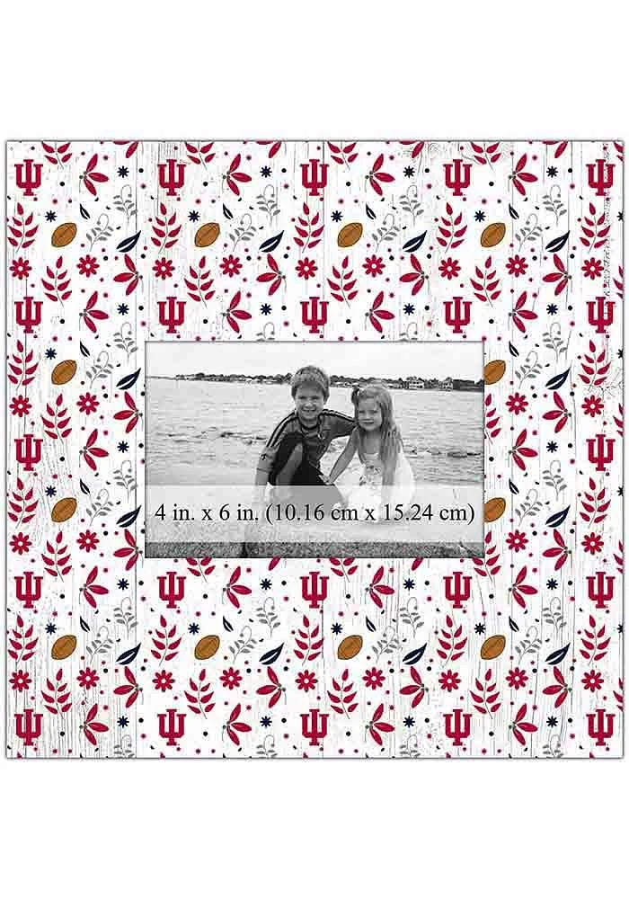 Indiana Hoosiers Floral Pattern Picture Frame - Red