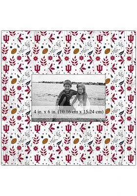 Indiana Hoosiers Floral Pattern Picture Frame - Red