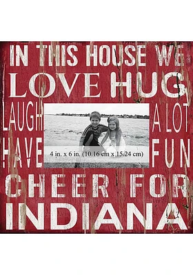 Indiana Hoosiers In This House 10x10 Picture Frame - Red