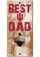Indiana Hoosiers Best Dad Bottle Opener Sign - Red