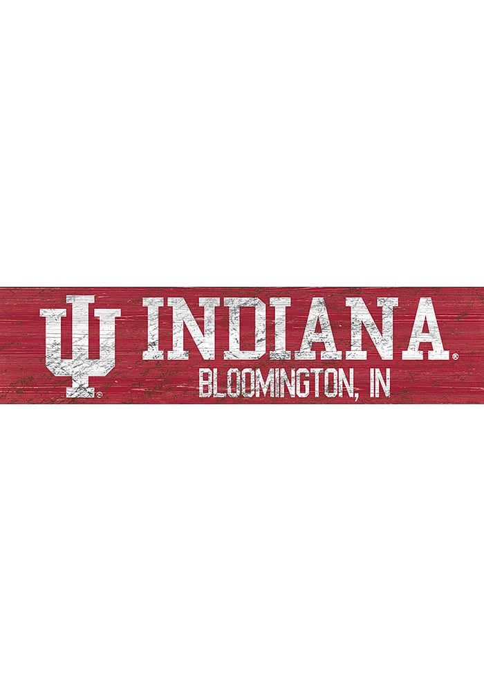 Indiana Hoosiers 6x24 Sign - Red