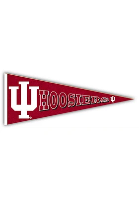 Indiana Hoosiers Wood Pennant Sign - Red