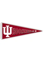 Indiana Hoosiers Wood Pennant Sign - Red