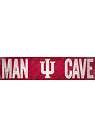 Indiana Hoosiers Man Cave 6x24 Sign - Red