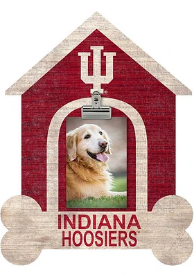 Indiana Hoosiers Dog Bone House Clip Picture Frame - Red