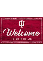 Indiana Hoosiers Team Welcome 11x19 Sign - Red