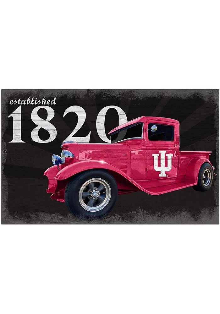 Indiana Hoosiers Established Truck Sign - Red