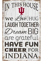 Indiana Hoosiers In This House 11x19 Sign - Red