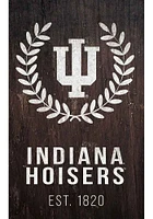 Indiana Hoosiers Laurel Wreath Sign - Red
