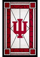 Indiana Hoosiers Stained Glass Sign - Red