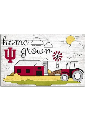 Indiana Hoosiers Home Grown Sign - Red