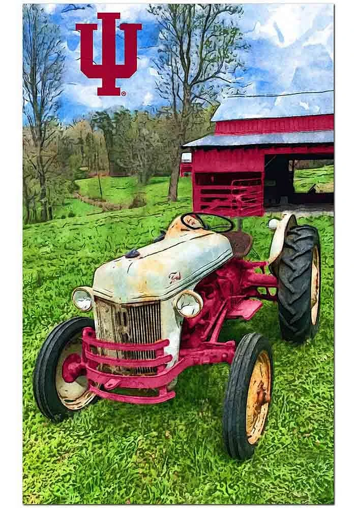 Indiana Hoosiers Farmscape Sign - Red