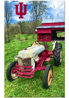 Indiana Hoosiers Farmscape Sign - Red