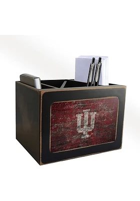 Indiana Hoosiers Distressed Desktop Organizer Desk Accessory