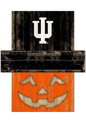 Indiana Hoosiers Pumpkin Head Sign - Red