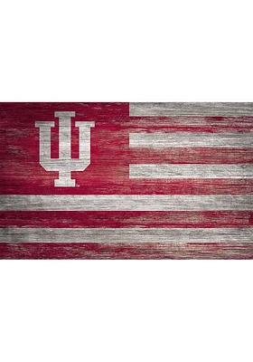 Indiana Hoosiers Distressed Flag Picture Frame - Red