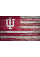 Indiana Hoosiers Distressed Flag Picture Frame - Red
