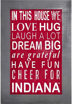 Indiana Hoosiers In This House Picture Frame - Red
