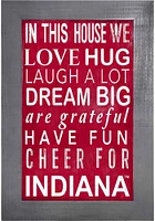 Indiana Hoosiers In This House Picture Frame - Red