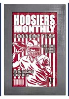 Indiana Hoosiers 11x19 Framed Monthly Sign - Red