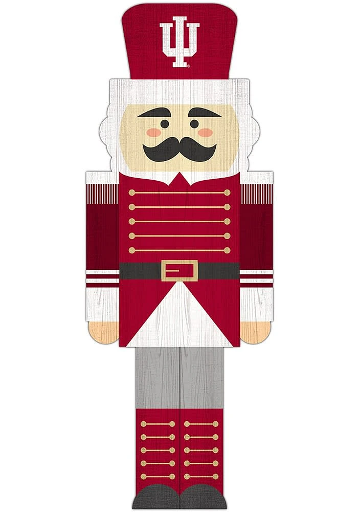Indiana Hoosiers 31 Inch Nutcracker Leaner Sign - Red