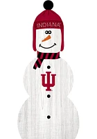 Indiana Hoosiers Snowman Leaner Sign - Red