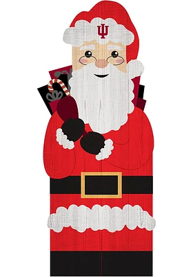 Indiana Hoosiers 31 Inch Santa Leaner Sign - Red