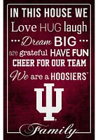 Indiana Hoosiers In This House 17x26 Sign - Red
