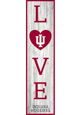 Indiana Hoosiers 48 Inch Love Leaner Sign - Red