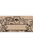 Iowa Hawkeyes Banner Coloring Sign - Black