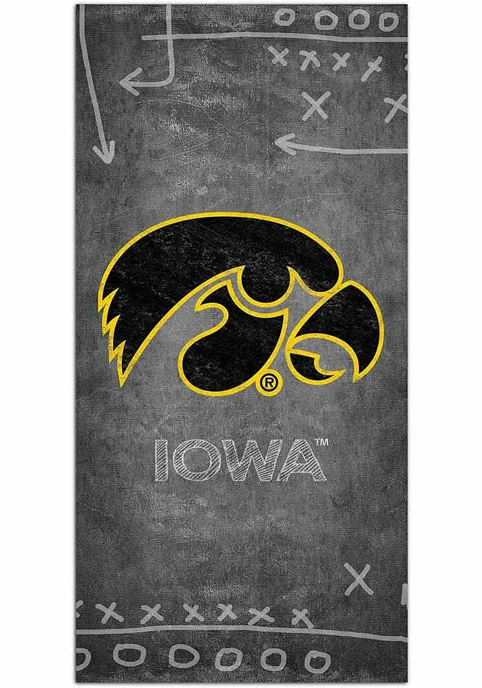 Iowa Hawkeyes Chalk Playbook Sign - Black