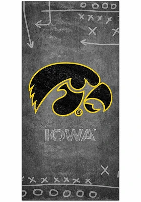 Iowa Hawkeyes Chalk Playbook Sign - Black