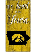 Iowa Hawkeyes My Heart State Sign - Black
