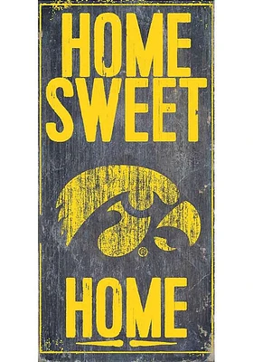 Iowa Hawkeyes Home Sweet Home Sign - Black