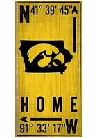 Iowa Hawkeyes Coordinate Sign - Black