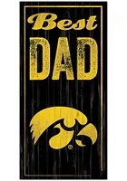 Iowa Hawkeyes Best Dad Sign - Black