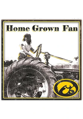 Iowa Hawkeyes Aluminum Can Sign - Black