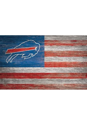 Buffalo Bills Distressed Flag 11x19 Sign - Blue