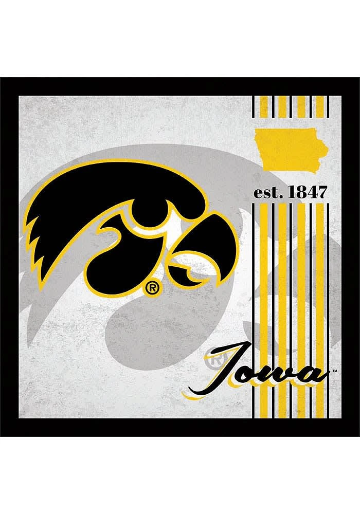 Iowa Hawkeyes Album Sign - Black