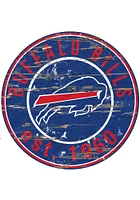 Buffalo Bills Established Date Circle 24 Inch Sign - Blue