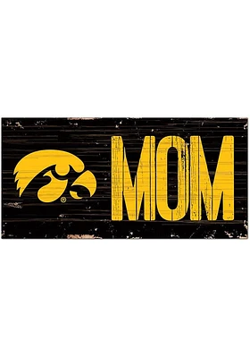 Iowa Hawkeyes MOM Sign - Black