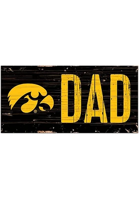 Iowa Hawkeyes DAD Sign - Black